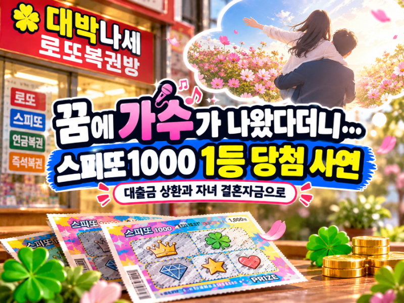 꿈에 가수가 나왔다더니… 스피또1000 1등 당첨 사연