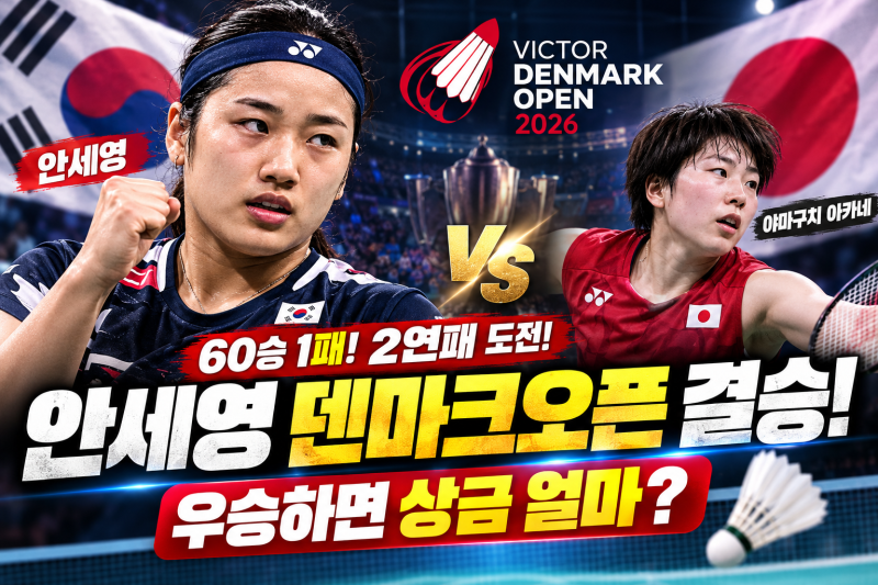 안세영 덴마크오픈 결승 진출! 우승 상금 얼마? 야마구치 아카네와 맞대결, 역대 업적 총정리