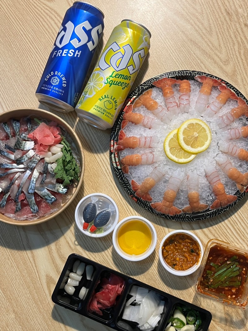 제주함덕맛집 | 드라이브 스루 가능한 함덕 회포장 맛집 추천 제주도 고등어회 딱새우회 고....