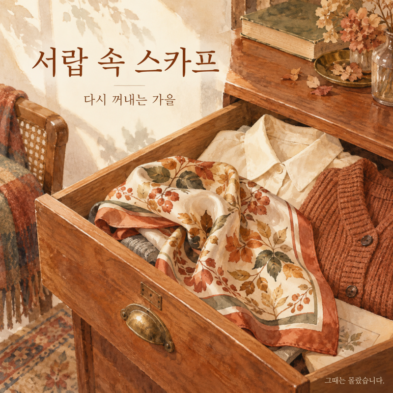 서랍 속 스카프, 촌스러울까 망설였다면? 셔츠·니트·가방에 쓰는 3가지 방법