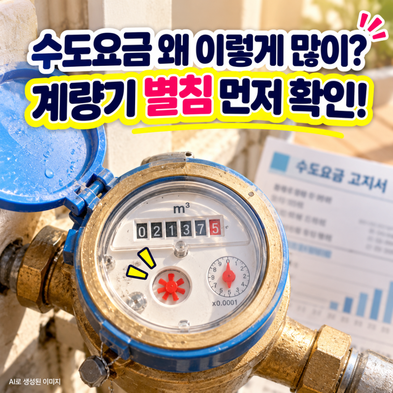 수도요금 갑자기 2배 나왔다면? 계량기 ‘이것’부터 확인하세요!