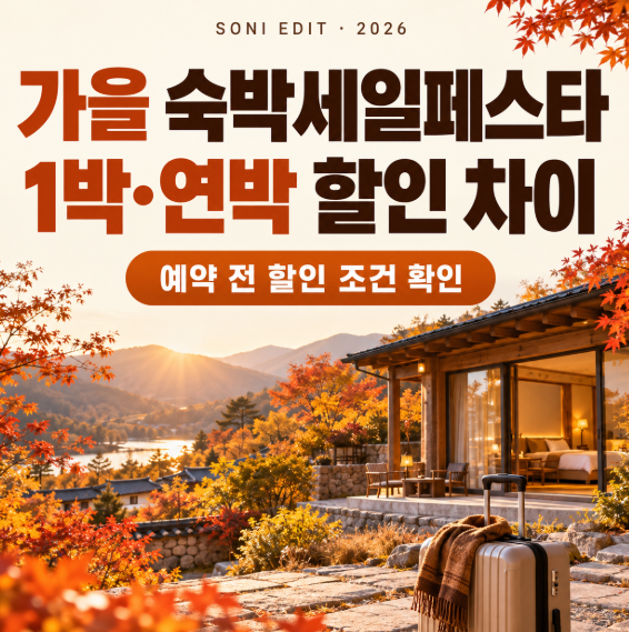 가을 숙박세일페스타 2026 사용방법, 1박·연박 할인 차이와 쿠폰 만료시간