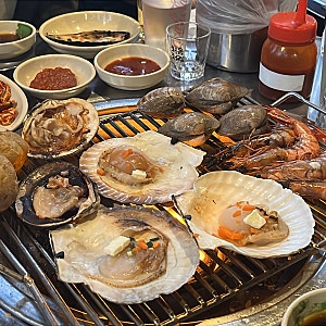 해운대 조개구이 노란마후라 : 청사포 바다뷰 청사포 야장 해운대 맛집 내돈내산 솔직후기