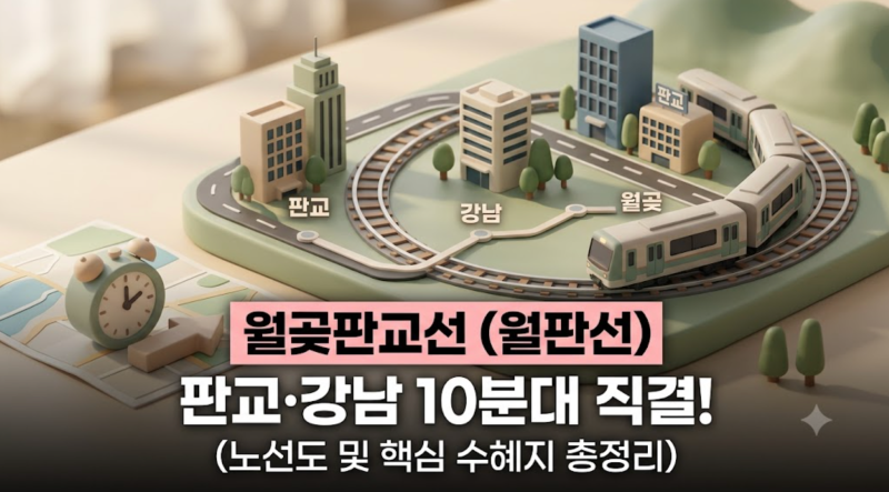 "월곶판교선(월판선)" - 판교·강남 10분대 직결! 노선도 및 핵심 수혜지 총정리