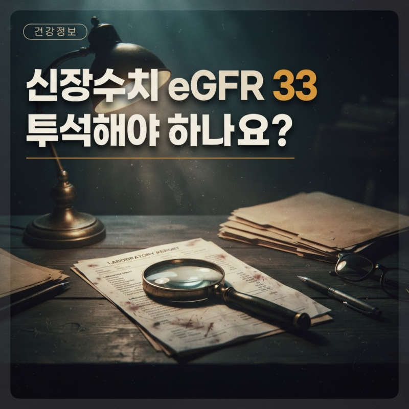 신장 수치 eGFR 33이면 투석해야 하나요