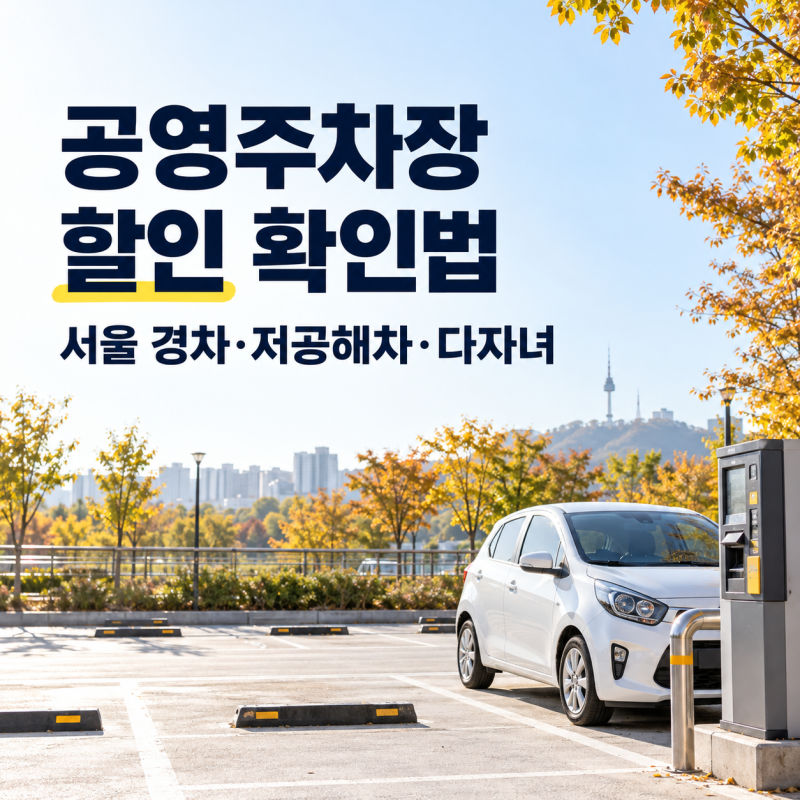 공영주차장 할인받는 법｜서울 경차·저공해차·다자녀 확인사항