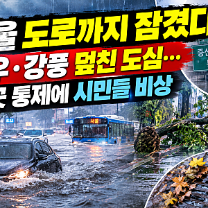 ️ 서울 폭우 침수 피해 속출…도로 잠기고 가로수 쓰러졌다, 주말 도심 곳곳 통제