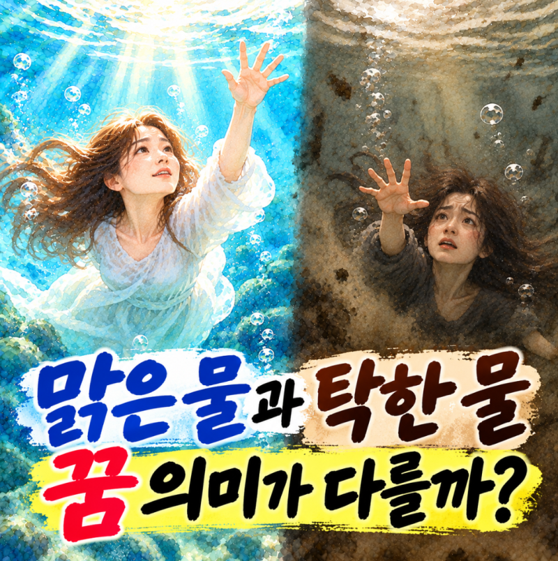 물에 빠지는 꿈 맑은 물과 탁한 물 꿈해몽 생각보다 의미가 달라 놀랍네요