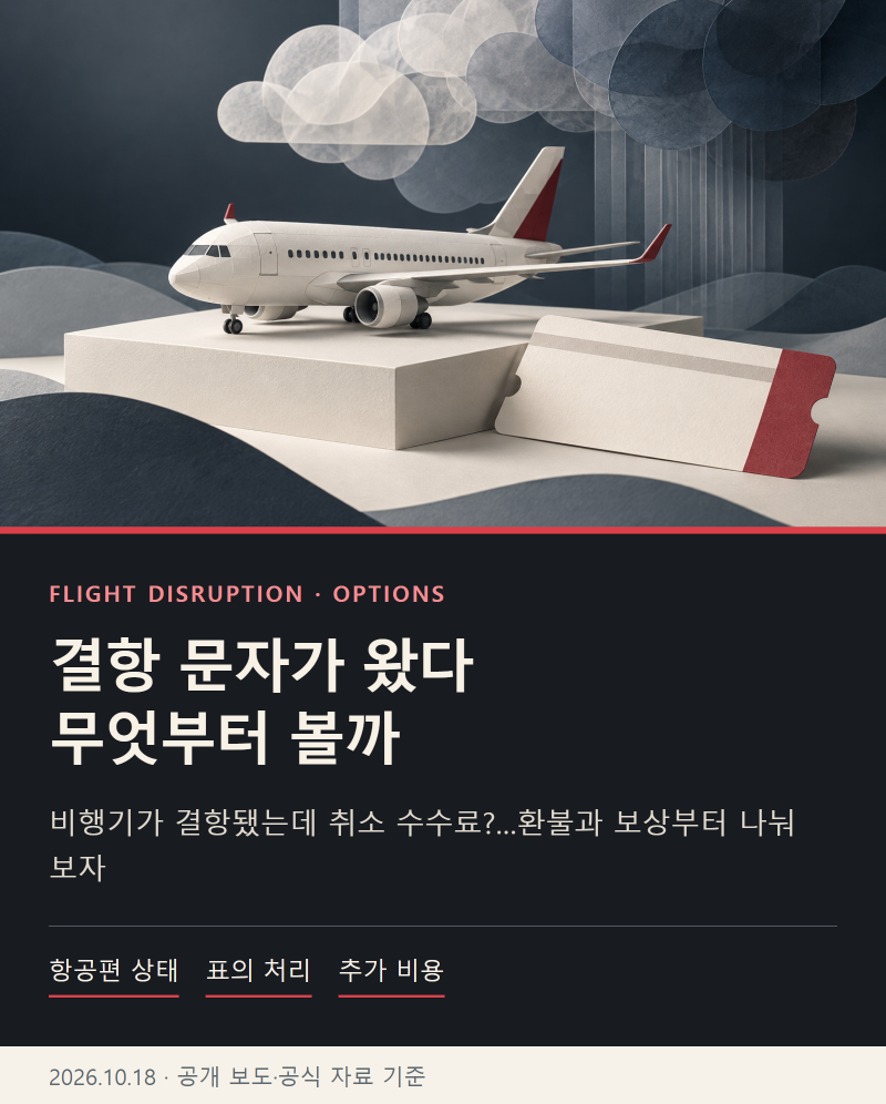 비행기가 결항됐는데 취소 수수료?…환불과 보상부터 나눠 보자