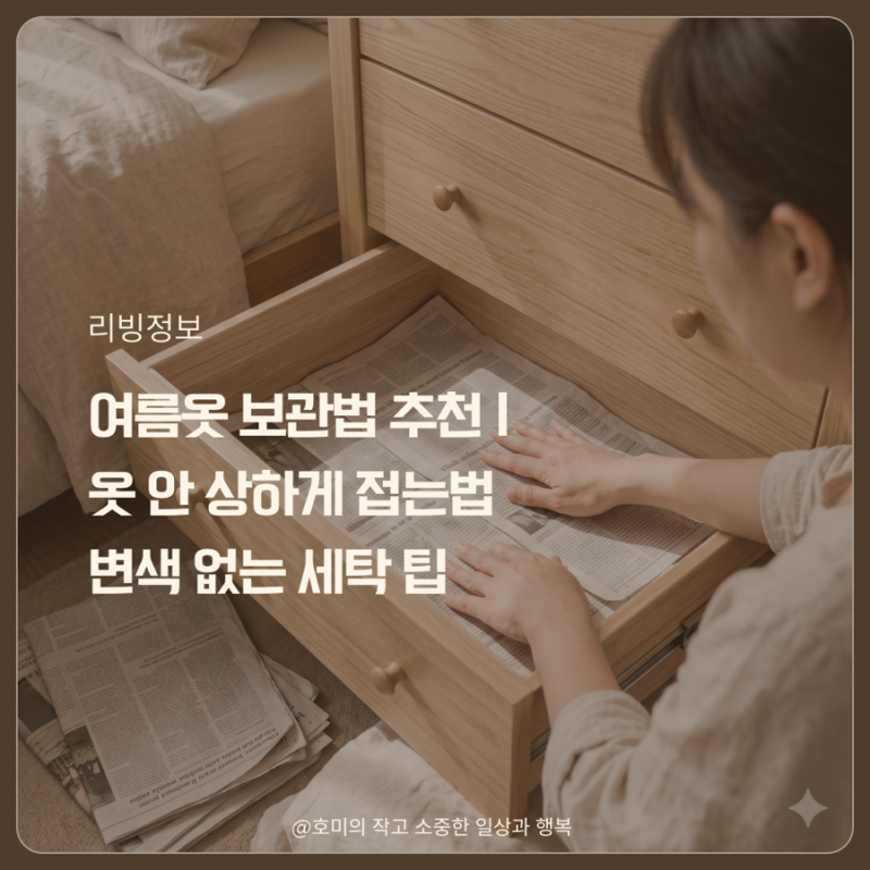 [살림] 여름옷 보관법 추천 옷 안 상하게 접는법 변색 없는 세탁 팁