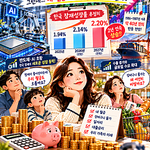 한국 잠재성장률 40년 만에 반등 전망, 그런데 내 월급과 생활은 왜 그대로일까?