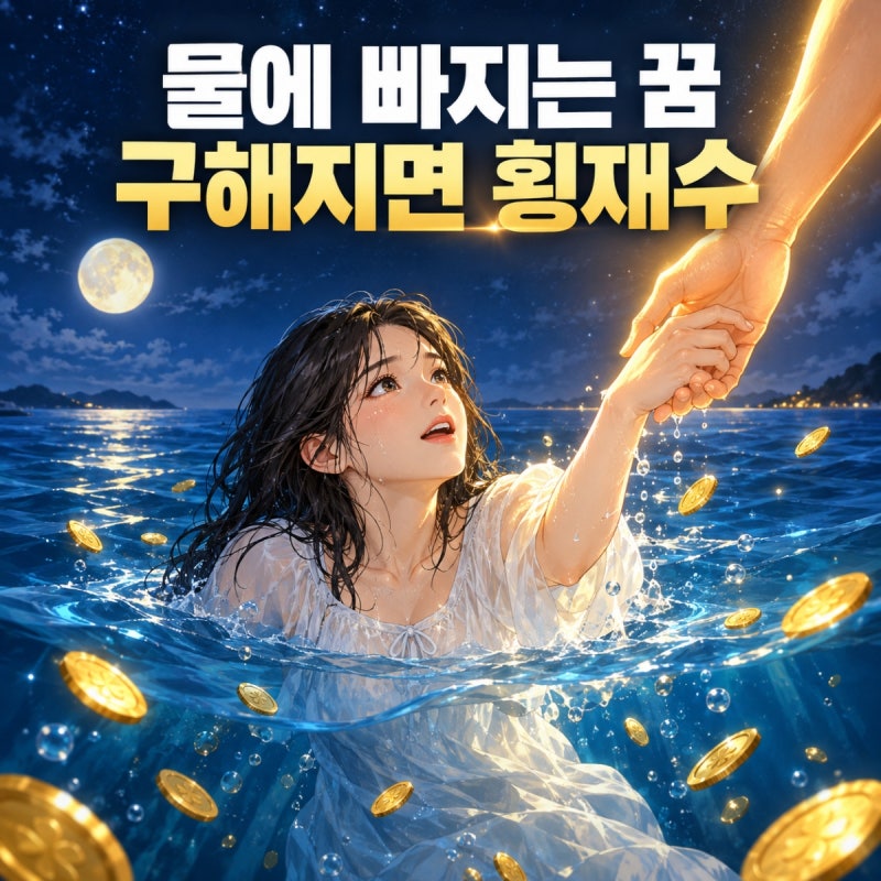 물에 빠지는 꿈 해몽, 맑은물 흙탕물 바다 구해지면 횡재수