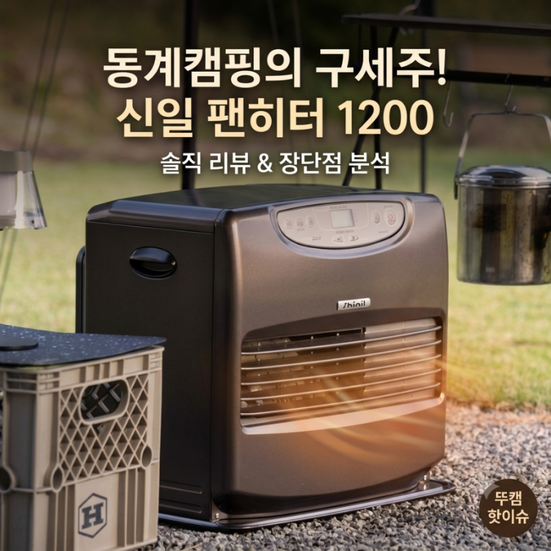 동계캠핑 필수품 신일 팬히터 1200 장단점 솔직 후기 및 주의사항 (feat. 900 비교)