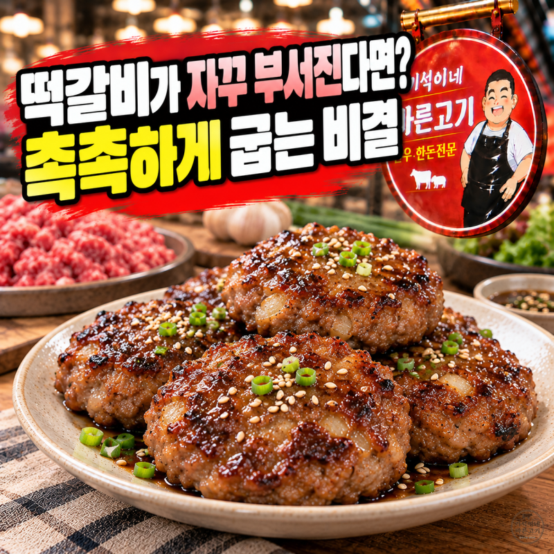 소고기 떡갈비 만들기, 다짐육으로 촉촉하게 굽는 방법