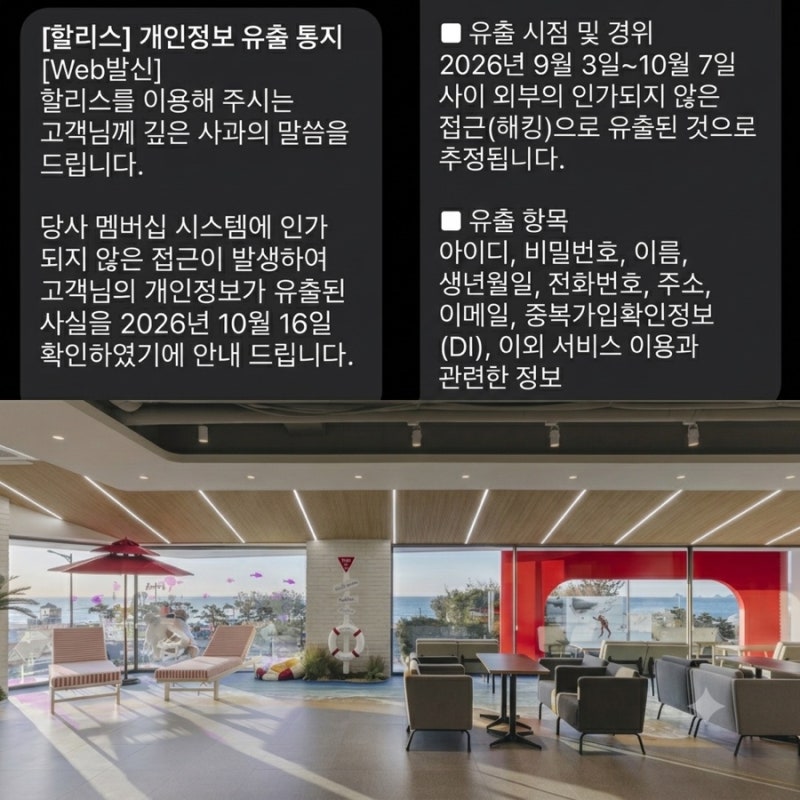 할리스 멤버십 해킹 유출 한달이 넘도록 개인정보 민감정보 싹 다 털려