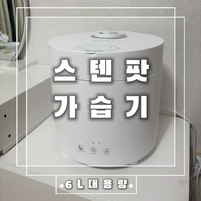 스텐팟 가습기 내돈내산, 6L 대용량 아기 가습기 6개월 직접 써보고 느낀 솔직 장단점 후기