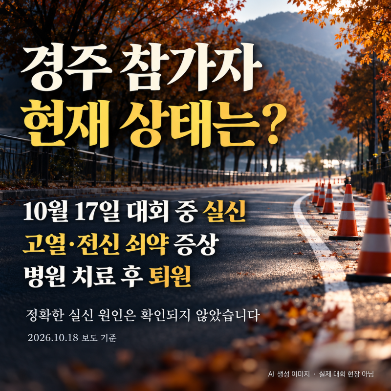 서울 마라톤 20대 사망 이어 경주에서도 여성 실신…현재 상태는?