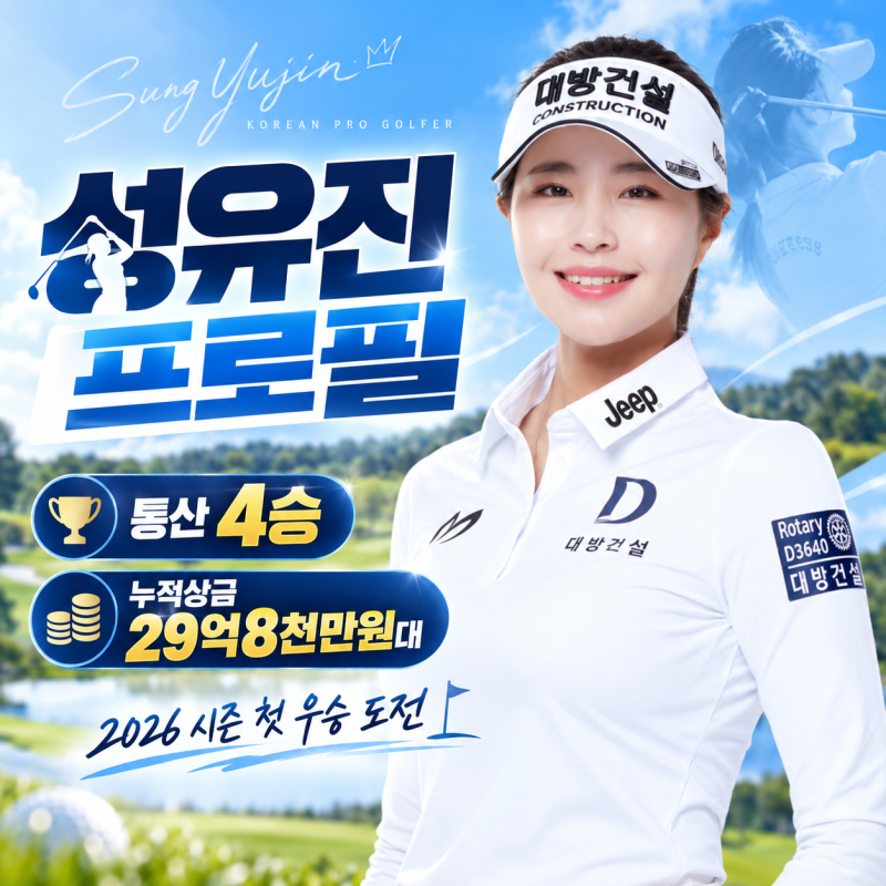 KLPGA 성유진 프로필｜2000년생·168cm·대방건설·통산 4승·누적상금 29억8천만원·2026 시즌 첫 우....