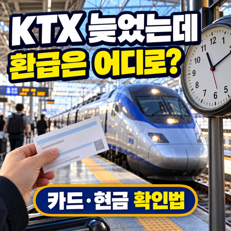 KTX 늦었는데 환급이 안 보인다? 카드·현금부터 나눠 확인하세요