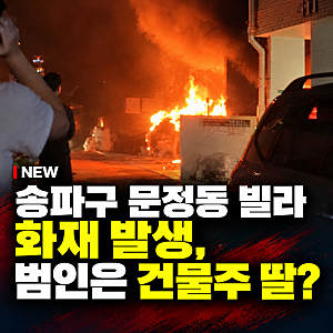 "자기 부모 건물에 불을?" 송파 빌라 방화범 30대 여성 체포 (현주건조물방화죄 혐의)