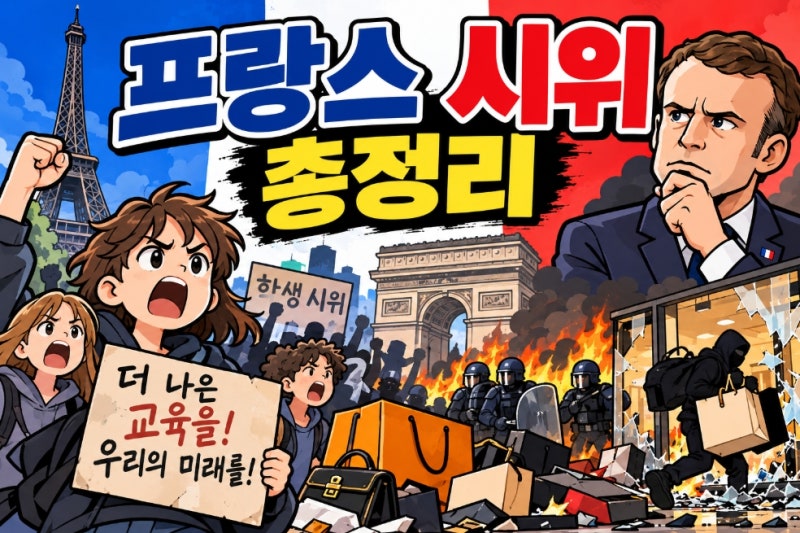 프랑스 지금 무슨 일? 학생 시위 원인 총정리 | 명품 약탈부터 마크롱 대응까지 (2026.10.18 기준....