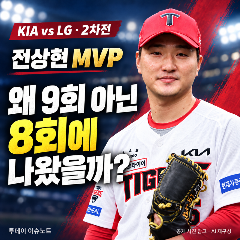 KIA LG 2차전 전상현 MVP, 왜 9회가 아닌 8회에 등판했을까?