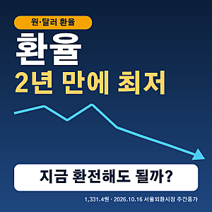환율 2년 만에 최저, 지금 환전할 때일까? 원·달러 1,331원 총정리 (해외여행·직구·환전 팁)