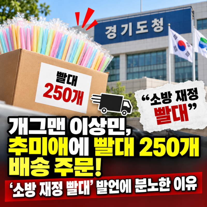 개그맨 이상민, 추미애에 빨대 250개 배송 주문! '소방 재정 빨대' 발언에 분노한 이유