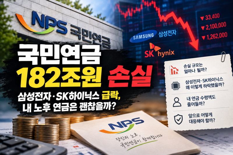 국민연금 182조원 손실 충격｜삼성전자·SK하이닉스 급락, 내 노후 연금은 괜찮을까?