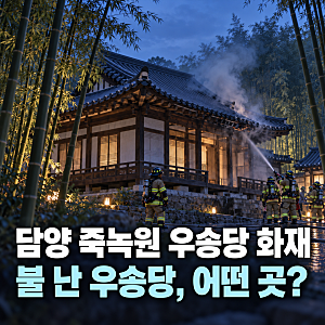 담양 죽녹원 우송당 화재…지붕으로 번진 불 완진, 우송당은 어떤 곳?