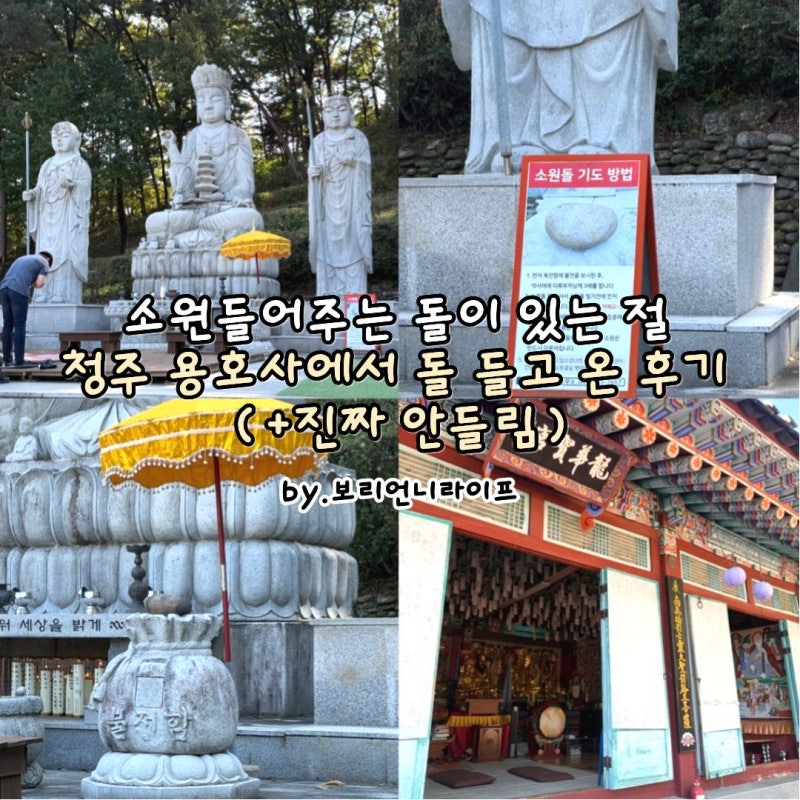 소원들어주는 돌 있는 절 청주 용호사에서 소원돌 들고 온 후기 (+진짜 안들림)