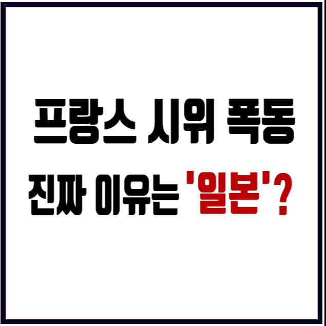 프랑스 시위 폭동 사태 진짜 이유가 일본 때문이라고?(200조 국채 투매)