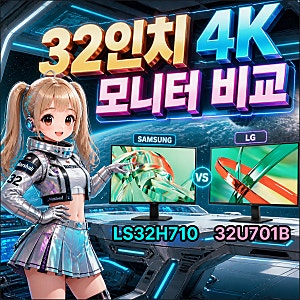 32인치 4K 모니터 추천, 삼성전자 LS32H710 vs LG전자 32U701B 스펙 및 장단점 비교해드릴게요