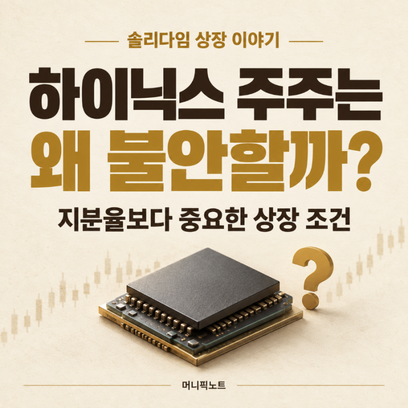 솔리다임 상장, 하이닉스 주주는 왜 불안할까? 10조 예시로 정리