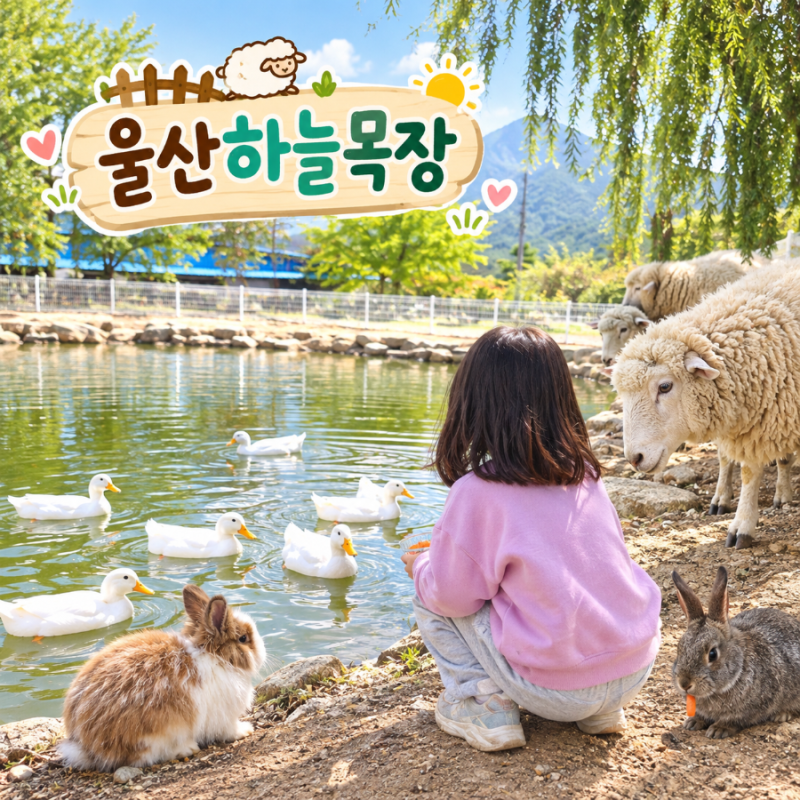 울산 아이랑 울산하늘목장 동물 먹이주기 모래놀이 놀것가득 실제가본후기