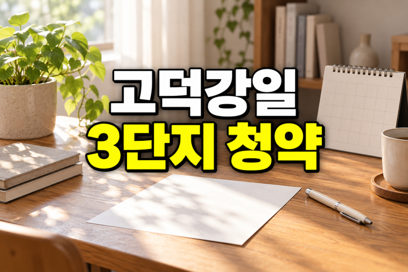 고덕강일3단지 본청약 일정, 사전청약자와 신규 신청자 접수일이 달라요
