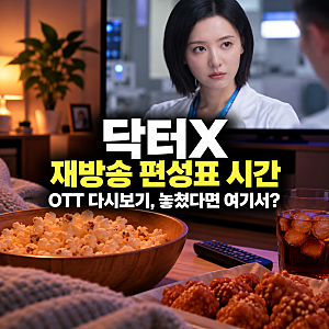 닥터X 재방송 편성표 시간 OTT 다시보기, 놓쳤다면 여기서?
