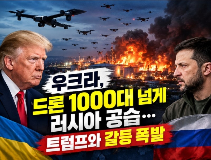 우크라, 드론 1000대 러시아에 퍼부었다…트럼프와 갈등 폭발, 종전 협상은 어디로?