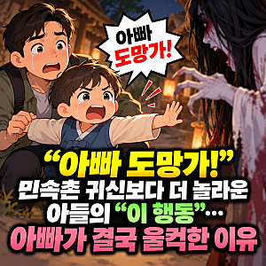 "아빠 도망가!" 민속촌 귀신보다 더 놀라운 아들의 "이 행동"…아빠가 결국 울컥한 이유