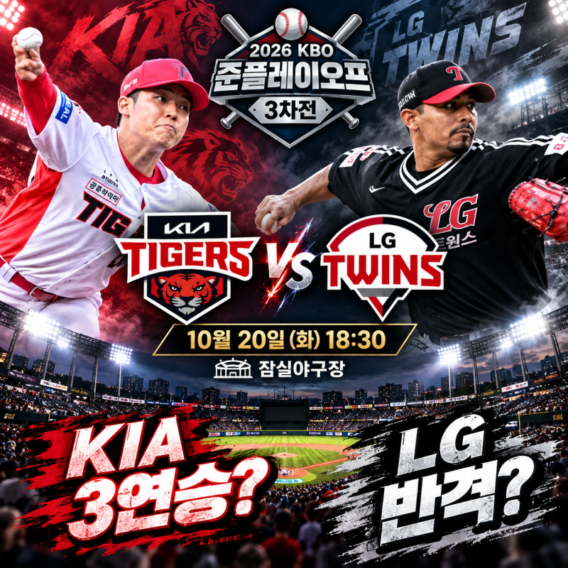 준플레이오프 3차전 승리예상｜KIA 이대로 끝낼까? 시라카와 vs 카라스코 선발투수 예정!