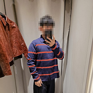 자라 소프트 스트라이프 니트 폴로셔츠 실착 후기, M사이즈 핏은?