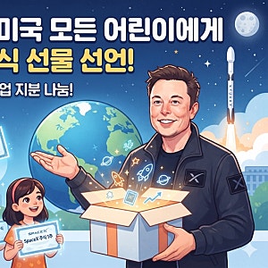 일론 머스크, 미국 모든 어린이에게 스페이스X 주식 1주씩 선물 선언! 15조?