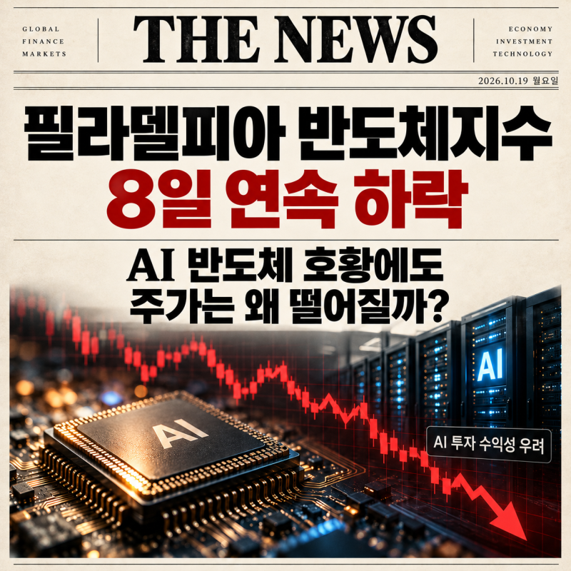 필라델피아 반도체지수 8일 연속 하락/ 가트너(Gartner)의 경고.