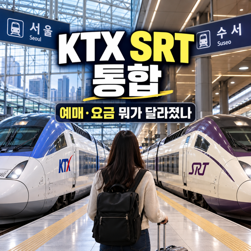 KTX SRT 통합 후 차이점 예매부터 요금까지 달라졌다