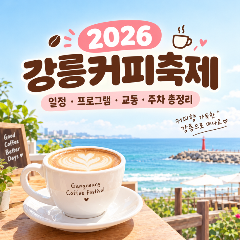 2026 강릉커피축제 일정 총정리｜서울에서 가는 법·주차장·셔틀버스