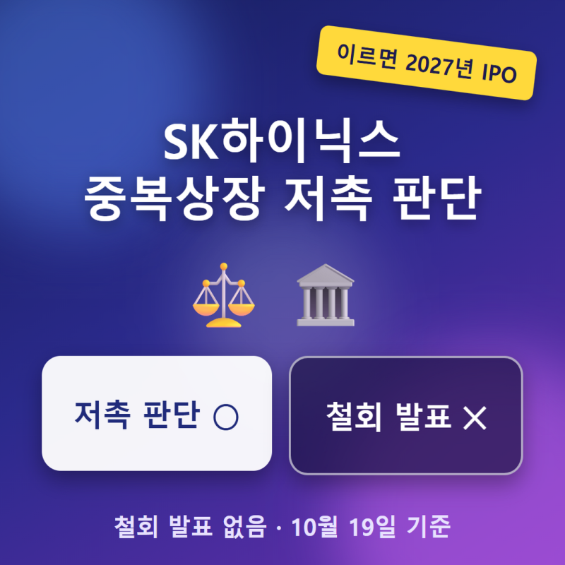 SK하이닉스 중복상장 저촉 판단, 솔리다임 IPO 추진과 이사회 찬반 결의