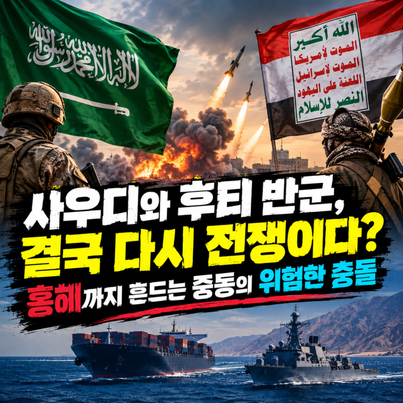 사우디와 후티 반군, 결국 다시 전쟁이다? 홍해까지 흔드는 중동의 위험한 충돌