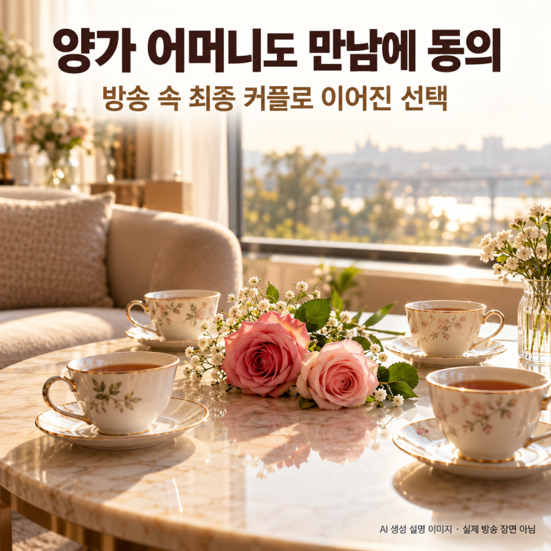 미우새 김승수·박혜연 최종 커플 성사, 양가 어머니도 만남에 동의