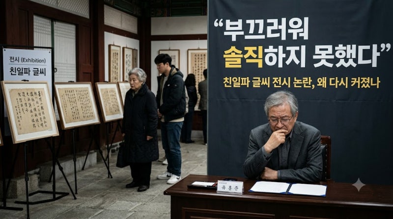 ️ 유홍준 “부끄러워 솔직하지 못했다”…친일파 글씨 전시 논란, 왜 다시 커졌나