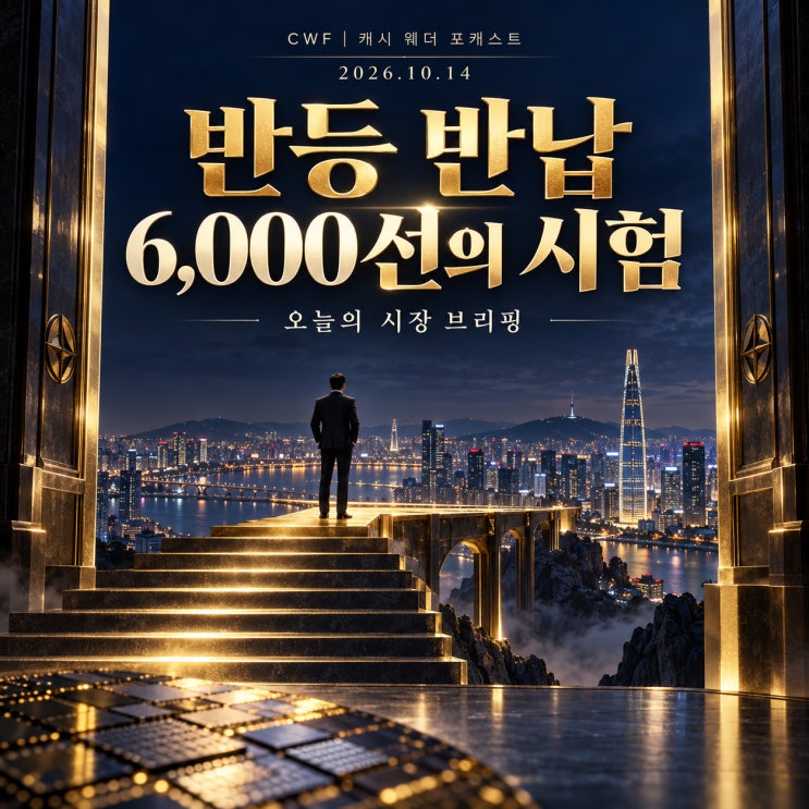 <b>코스피</b> 반등 <b>반납</b>, 6,000선 방어와 반도체 매도의 차이｜10월 14일 시....